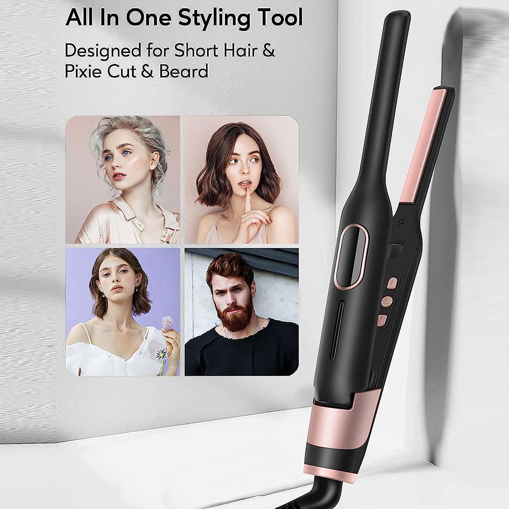 3/10 Pencil Flat Iron Mini Hair Straighter Fast Heating Borod Liner Iron Small Flat Iron For Short Hair Straighter EU