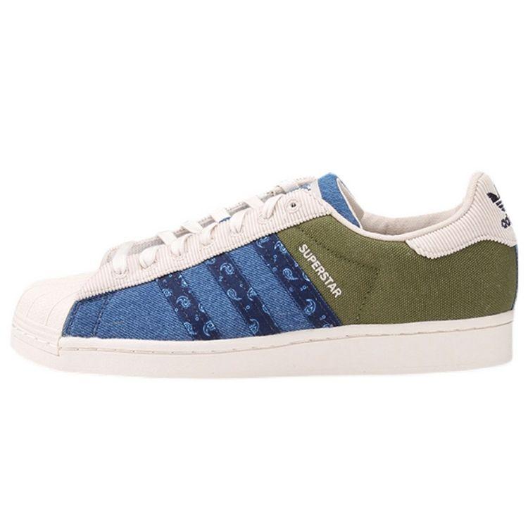 Кроссовки унисекс adidas Superstar Paisley Stripes Синие ясно-коричневые темно-синие H04295 36