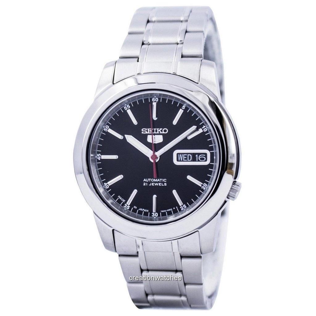 Seiko 5 Автоматические мужские часы с 21 драгоценным камнем, японское производство SNKE53 SNKE53J1 SNKE53J чёрный