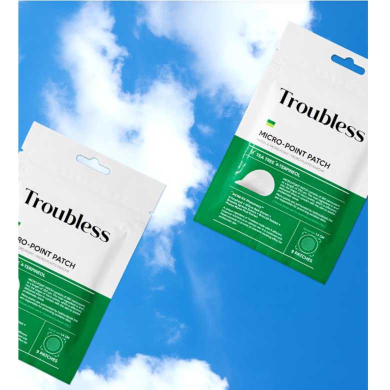 Troubless Micro-Point Pimple Patch, 9 патчей, Micro Needle Pimple Patch, Kbeauty, корейская косметика, образец (9 patches) *3 pcs