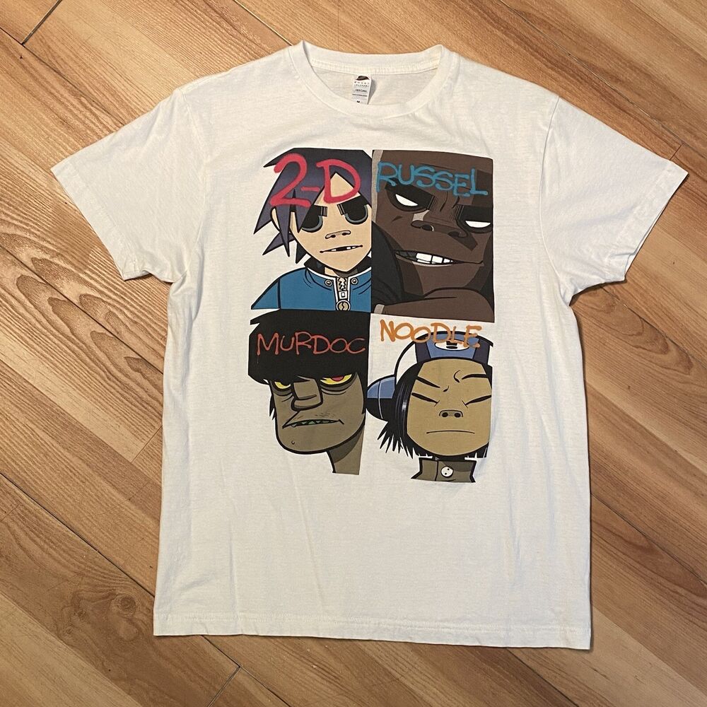 Футболка унисекс с круглым вырезом Gorillaz Band Concert S