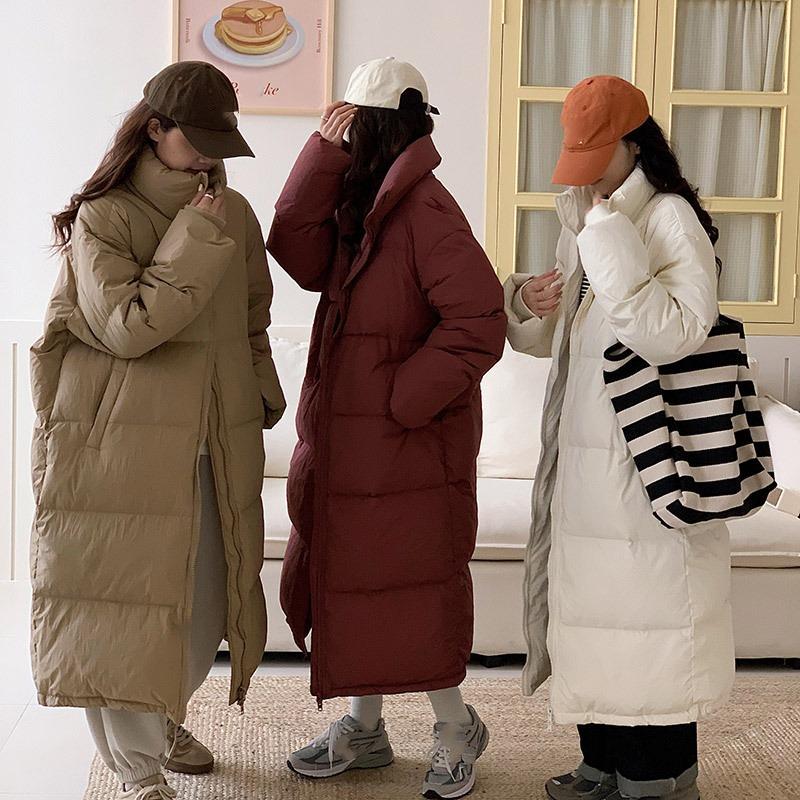 Женское осеннее и зимнее пальто с капюшоном, свободное до колена, студенческое утолщенное теплое пальто в стиле сестры S чёрный