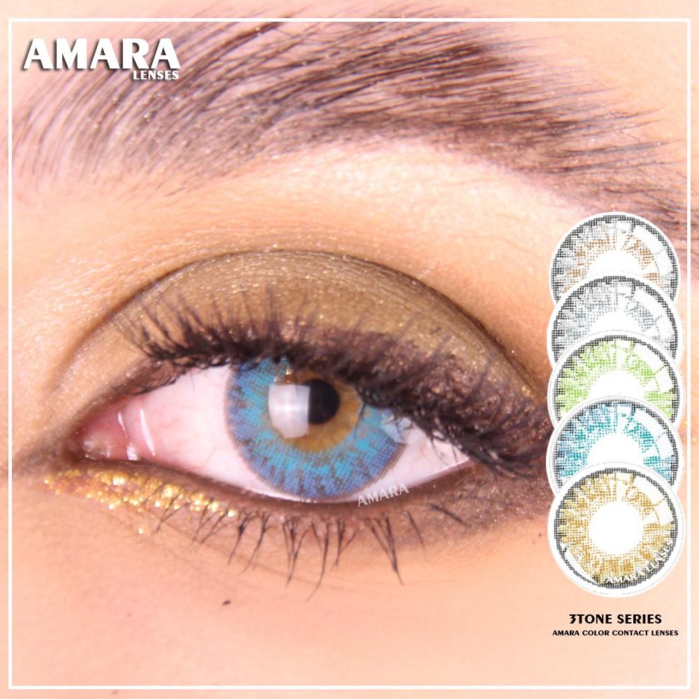 AMARA LENSES 1 пара 3TONE Мягкие цветные контактные линзы Натуральные контактные линзы Косметические линзы для глаз