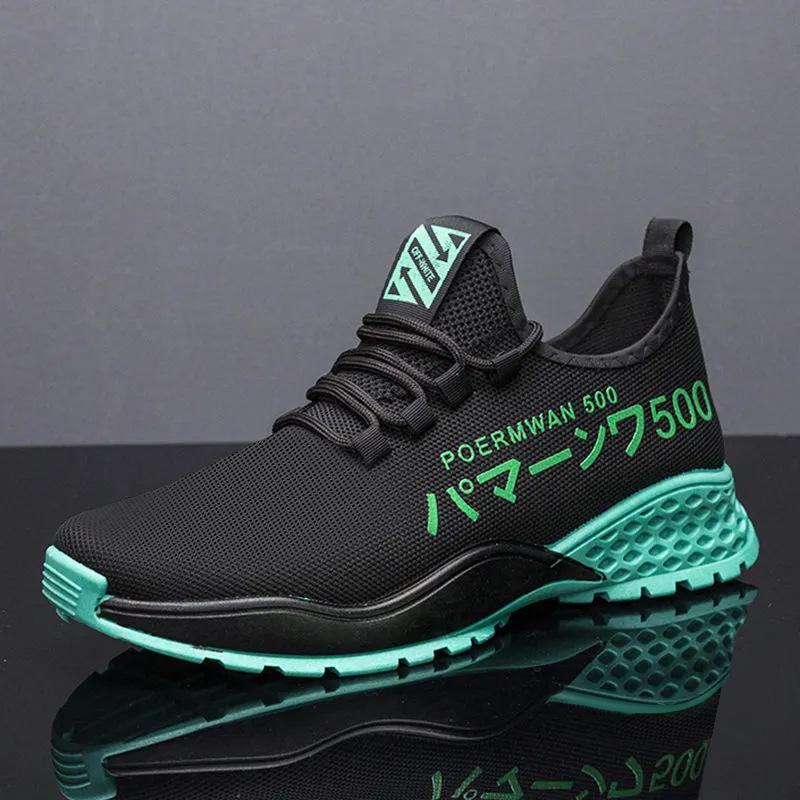 Новые сетчатые кроссовки Flyknit, мужские модные трендовые кроссовки с мягкой подошвой 39 чёрный
