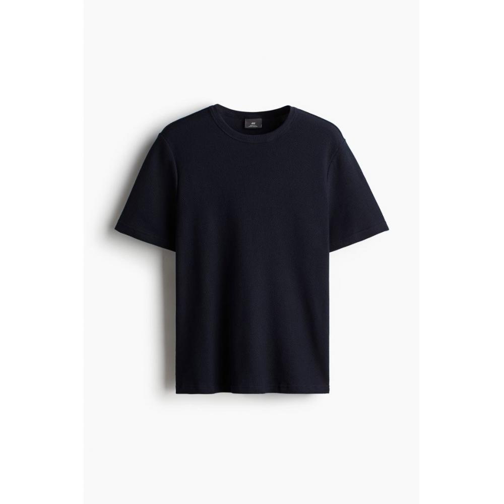 Футболка HM Regular FiT Pique, цвет темно-синий XS