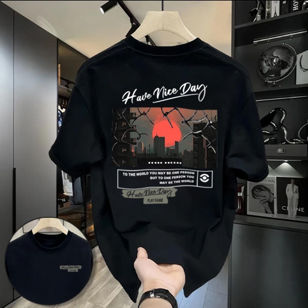 Летняя свободная футболка с принтом INS Fashion Trend для мужчин с коротким рукавом и круглым вырезом, одежда для пар, черная/белая XXS-6XL XXS