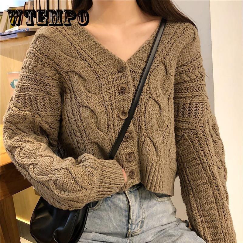 Короткие тонкие открытые передние кардиганы, укороченные топы, кардиган, куртка, женский корейский винтажный толстый вязаный свитер с v-образным вырезом, пальто, верхняя одежда S синий