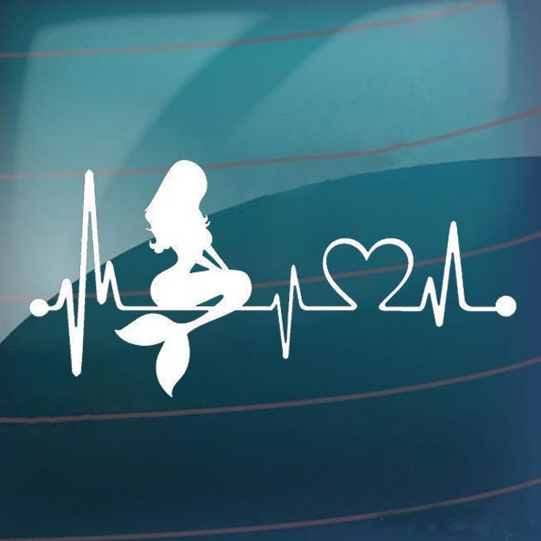 Водонепроницаемый съемный Heartbeat Lifeline Art Модная наклейка на автомобиль