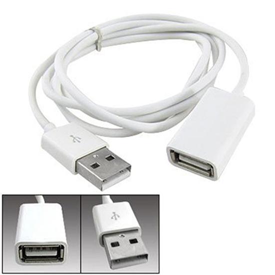 Белый кабель-адаптер-удлинитель USB 2.0 из ПВХ, длина 1 м, 3 фута