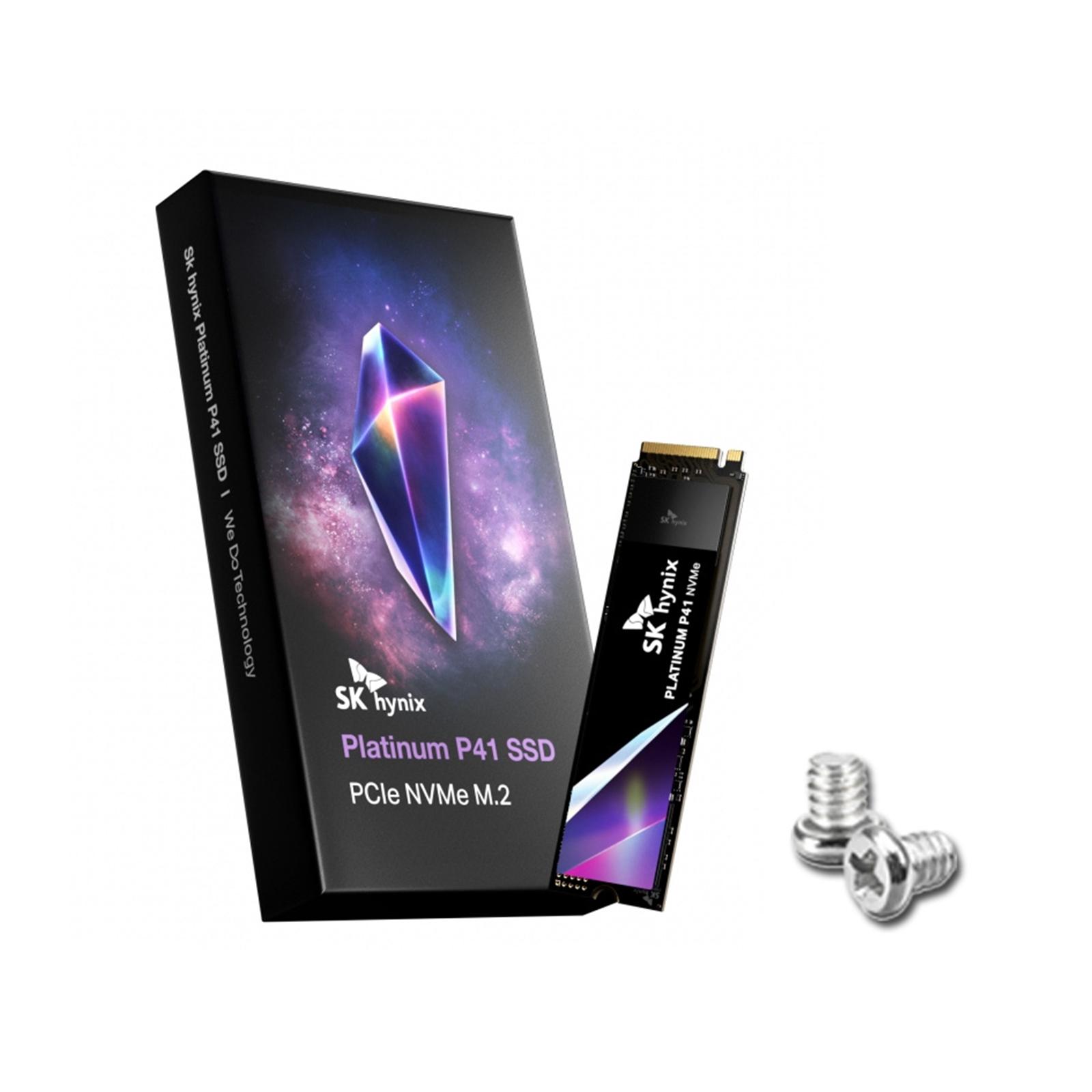 Внутренние жесткие диски SK HYNIX Platinum P41 2 ТБ SSD Внутренний твердотельный накопитель Интерфейс M.2 Протокол NVMe PCIe 4.0*4 500GB разноцветный