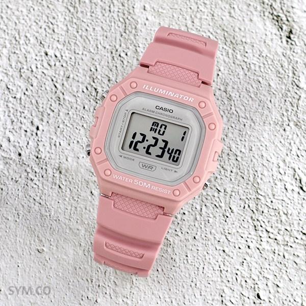 CASIO Пастельный цвет Общие Пара Рекомендуемые 7-летние легкие спортивные часы с батарейкой 218C Розовый A