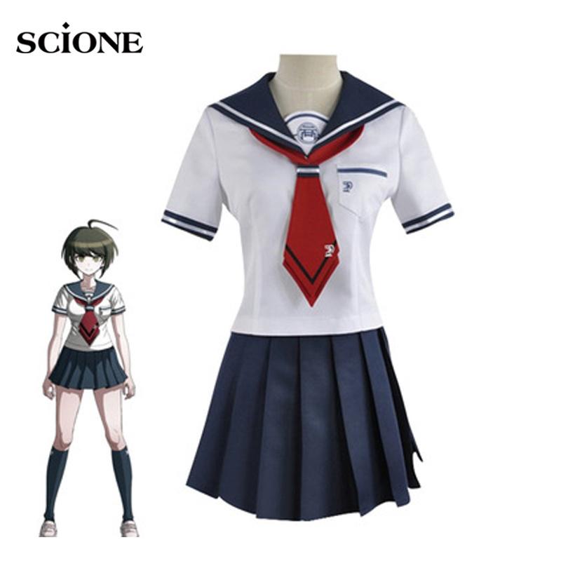 Костюмы для косплея Danganronpa, униформа Naegi Komaru, женская юбка/топ/галстук/носки, аниме-костюм, школьная форма JK S&Danganronpa