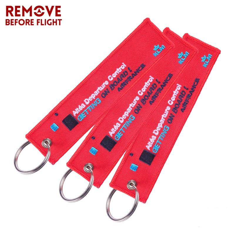 3 шт./лот авиационные подарки брелки красные брелки с вышивкой 3PCS
