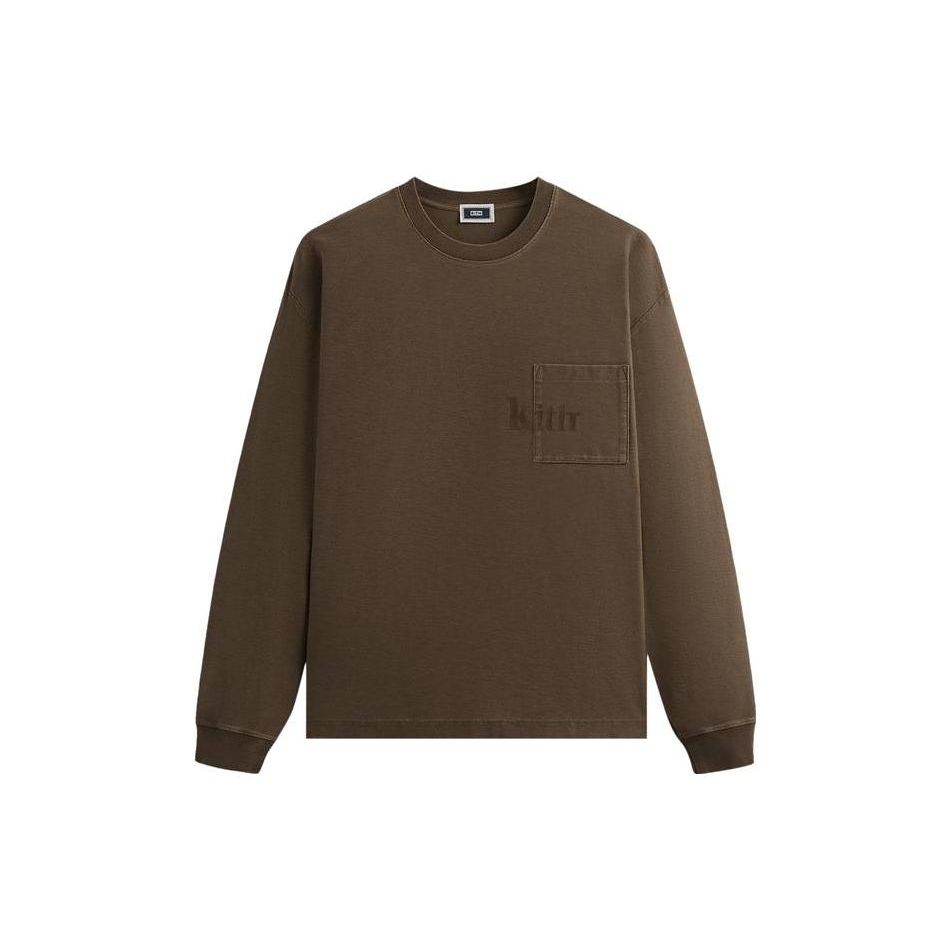 Футболка Quinn с длинными рукавами Kith Marl, топы унисекс, коричневые KHM031317-266 L