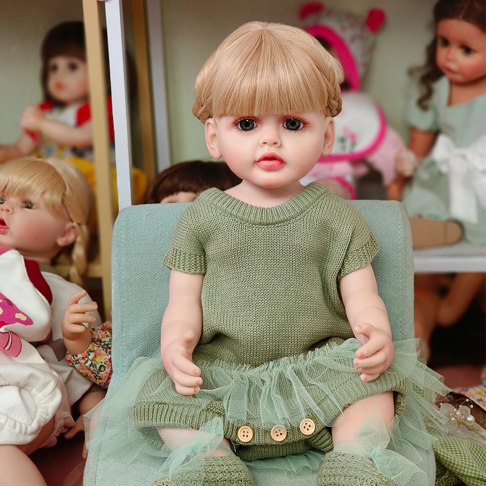 55 см Мягкая силиконовая кукла Reborn для всего тела, реалистичная мягкая на ощупь кукла высокого качества, подарки для детей