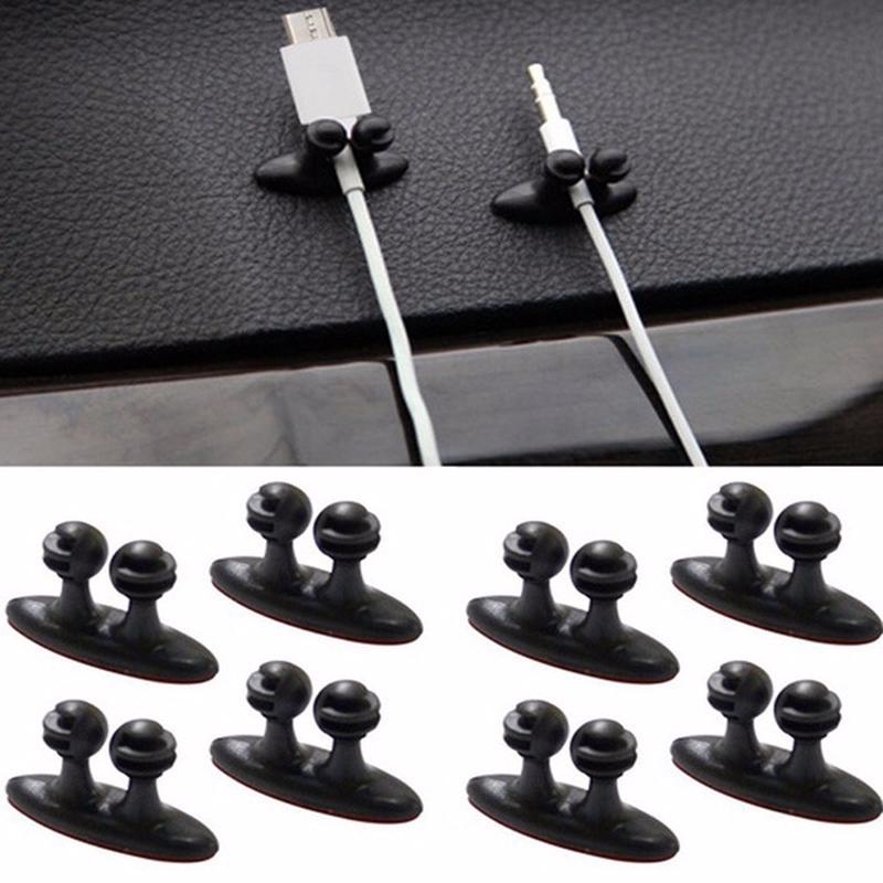 Классическое автомобильное зарядное устройство, зажим для наушников/USB-кабельный зажим 4pcs