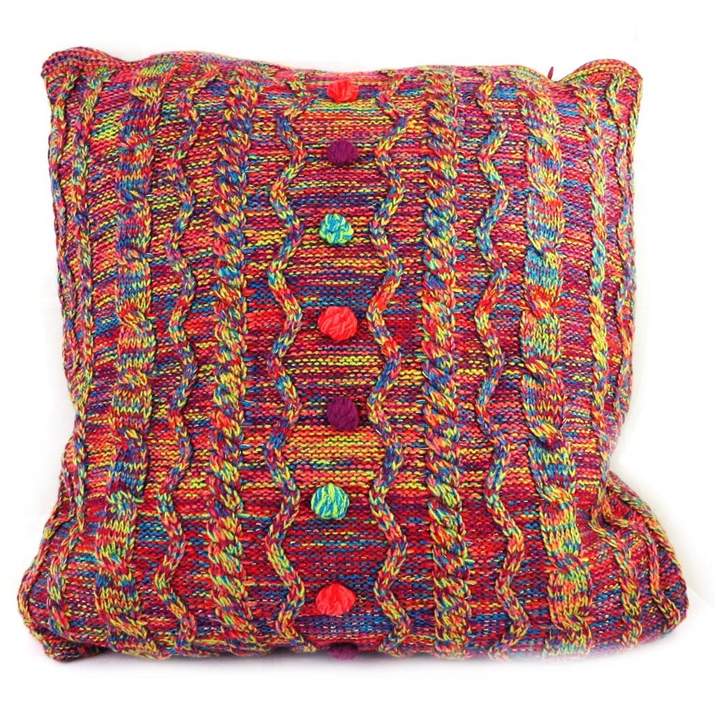 Desigual [M2926] - Разноцветная красная дизайнерская подушка  Desigual  (44x44 см). красный
