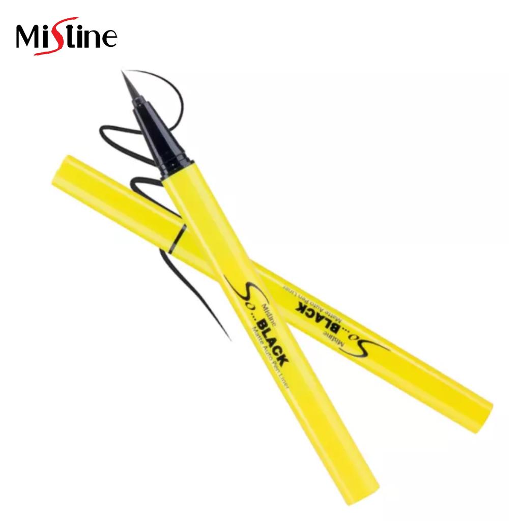 Трафареты для бровей и макияжа глаз MISTINE SO BLACK MATTE AUTO PEN LINER 0,7 G - Тайский косметический макияж