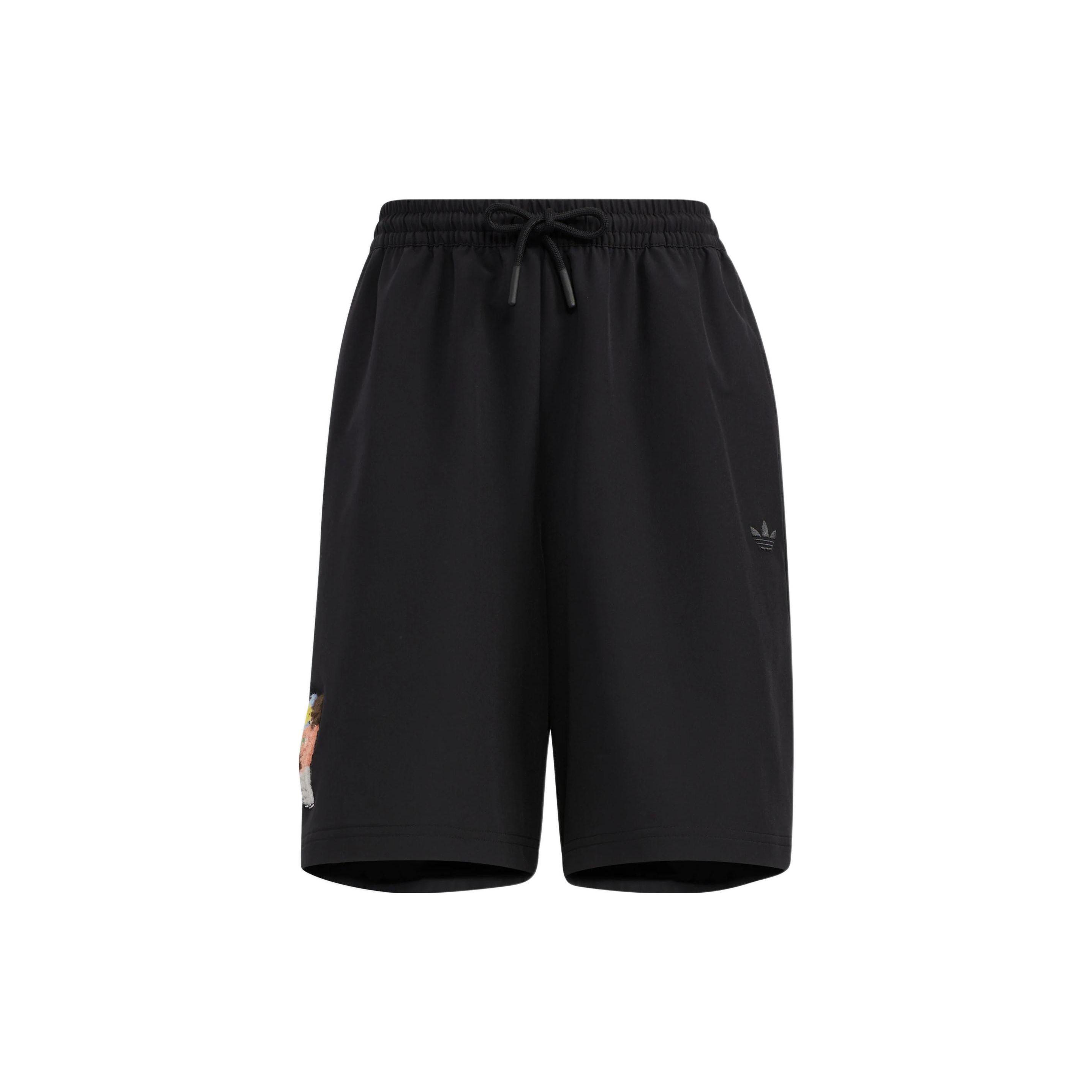 Женские однотонные спортивные шорты Adidas Originals Trefoil, черные HR3477 M