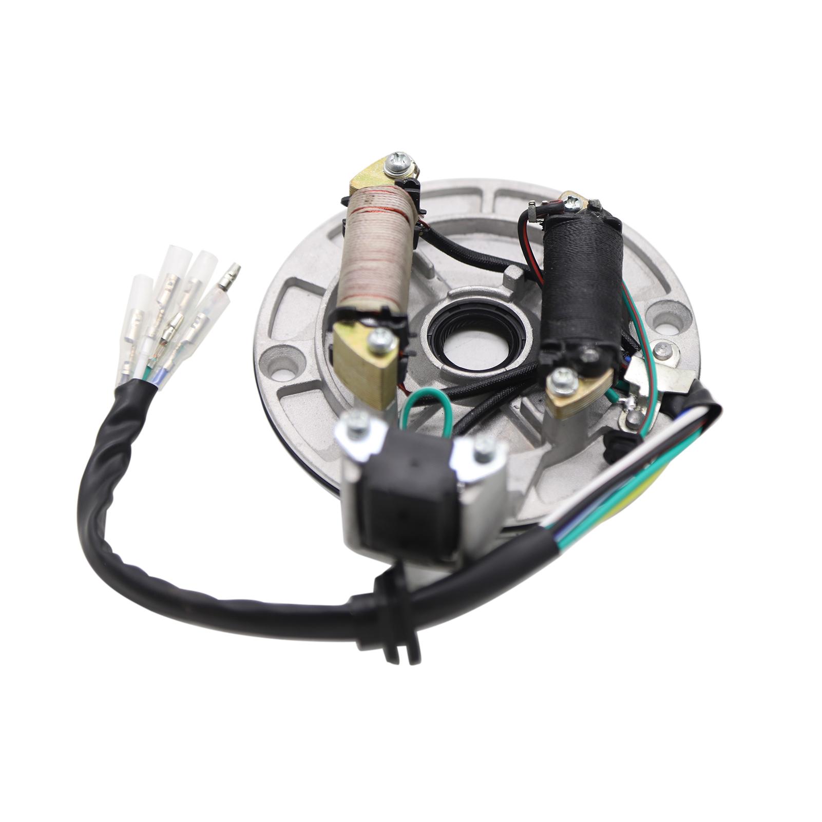 Статор магнето для 49cc 50cc 70cc 90cc 110cc 125cc кикстарт для мотоцикла-грязевика с горизонтальным двигателем чёрный