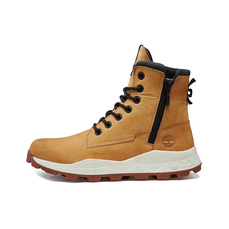 Timberland Рабочие ботинки Brooklyn с высокой верхней частью и боковой молнией, женские, пшеничные, A2J1EW 43