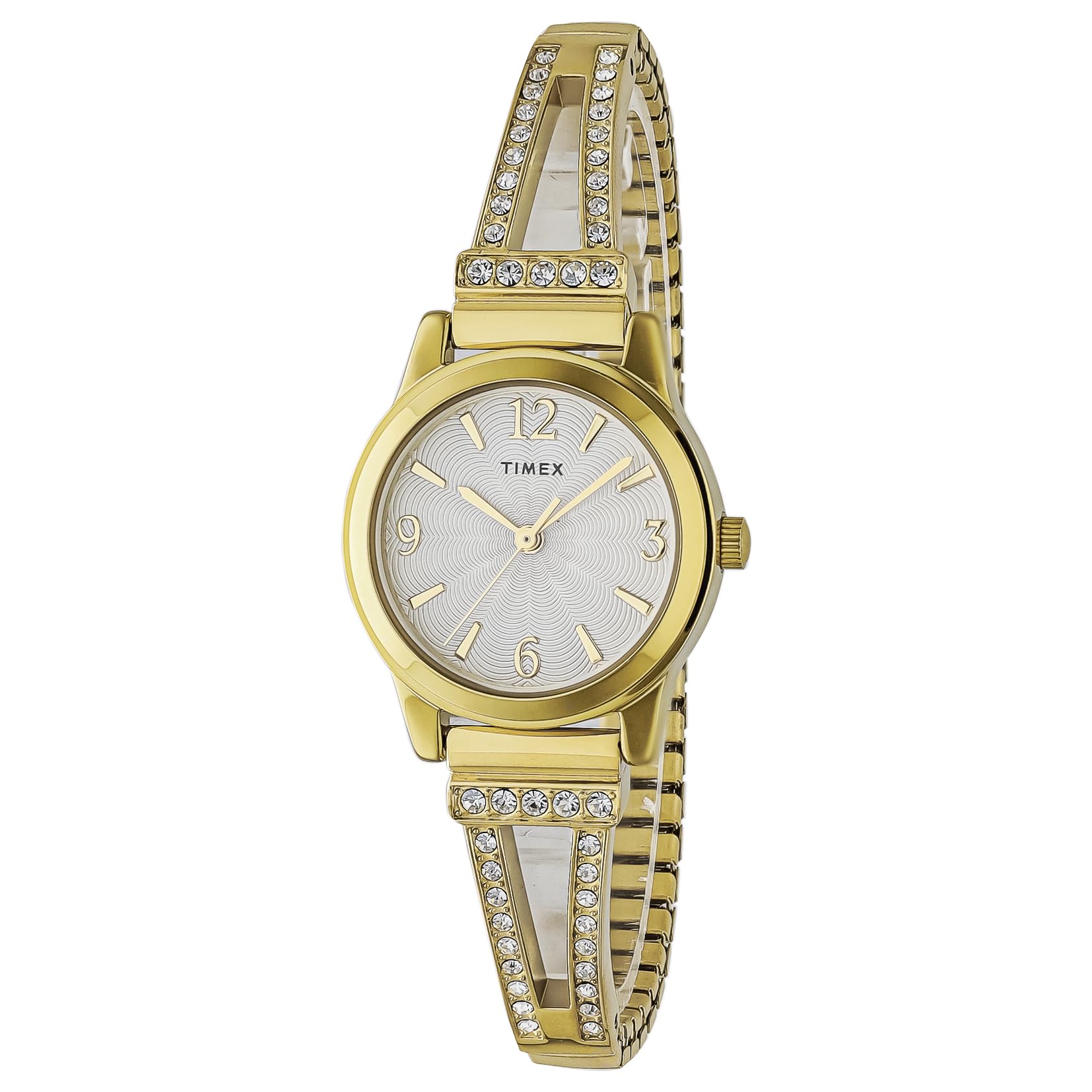 [TIMEX] MAIN STREET циферблат цвета слоновой кости из нержавеющей стали с минеральным стеклом, кварцевые часы Philippine Watch Brand TW2W18700 для женщин из желтого золота