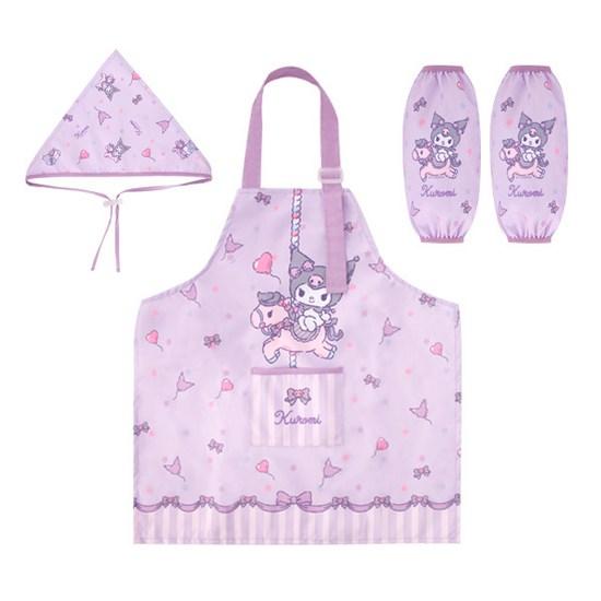 Детский водонепроницаемый фартук Kuromi. Фартук для малышей Sanrio, популярный персонаж в Корее.