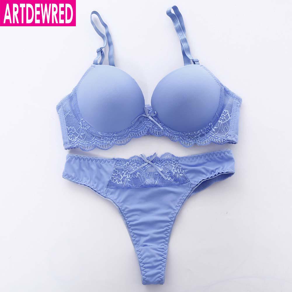 Artdewred сексуальные бесшовные цельные бюстгальтеры, короткие комплекты нижнего белья для женщин, женские комплекты с бюстгальтером пуш-ап 34A