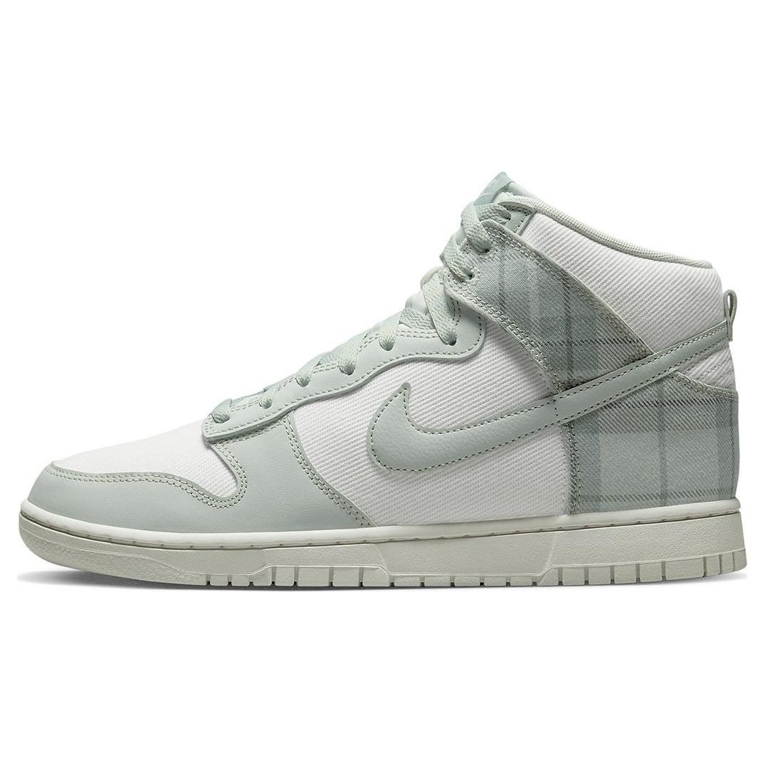 Мужские кроссовки Nike Dunk High SE Mint Plaid Green Summit-White Light-Silver DV0826-100 44