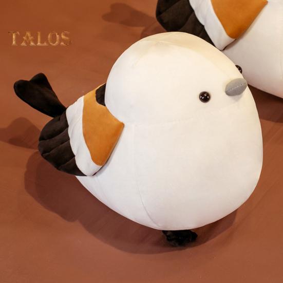 TALOS Воробей, плюшевые игрушки, высокая имитация, сильная гибкость, моющиеся, детские игрушки для птиц, мягкие игрушки для студентов белый