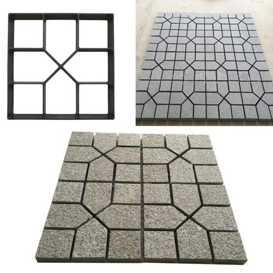 Ландшафтный камень 40 см x 40 см цементный кирпич бетоноукладчик DIY пластиковый дорожный чайник квадратная форма для мощения 40*40cm