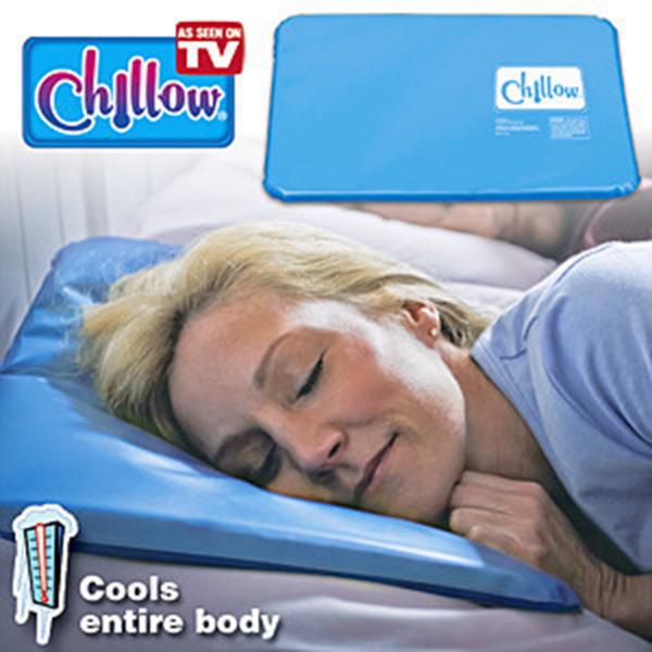 Подушка Blue Chillow Постельное белье Охлаждающая подставка Вставка Комфортная терапия для сна синий