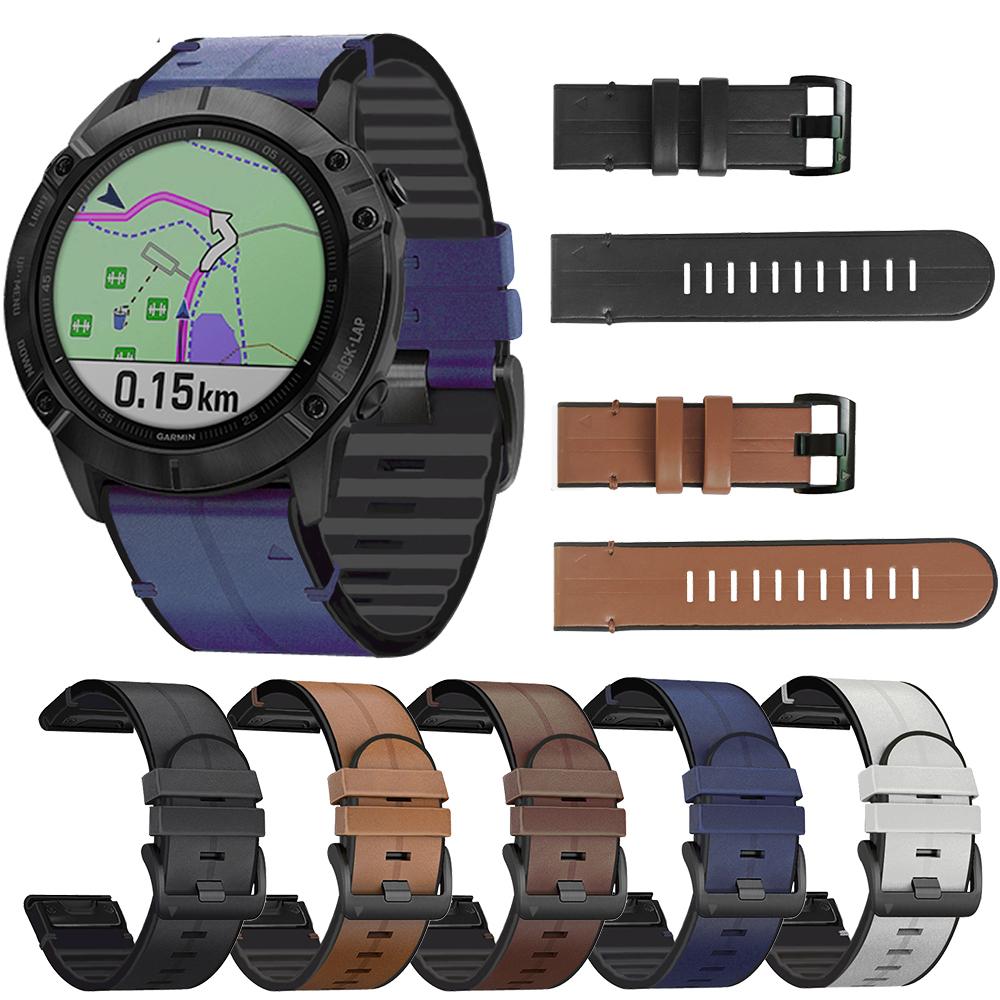 Быстросъемный силиконовый кожаный ремешок 22 мм 26 мм для Garmin Fenix ​​7 7X 6 6X Pro 5 5X Plus/Fenix ​​3, ремешок для умных часов Garmin Forerunner 935 945 22mm чёрный