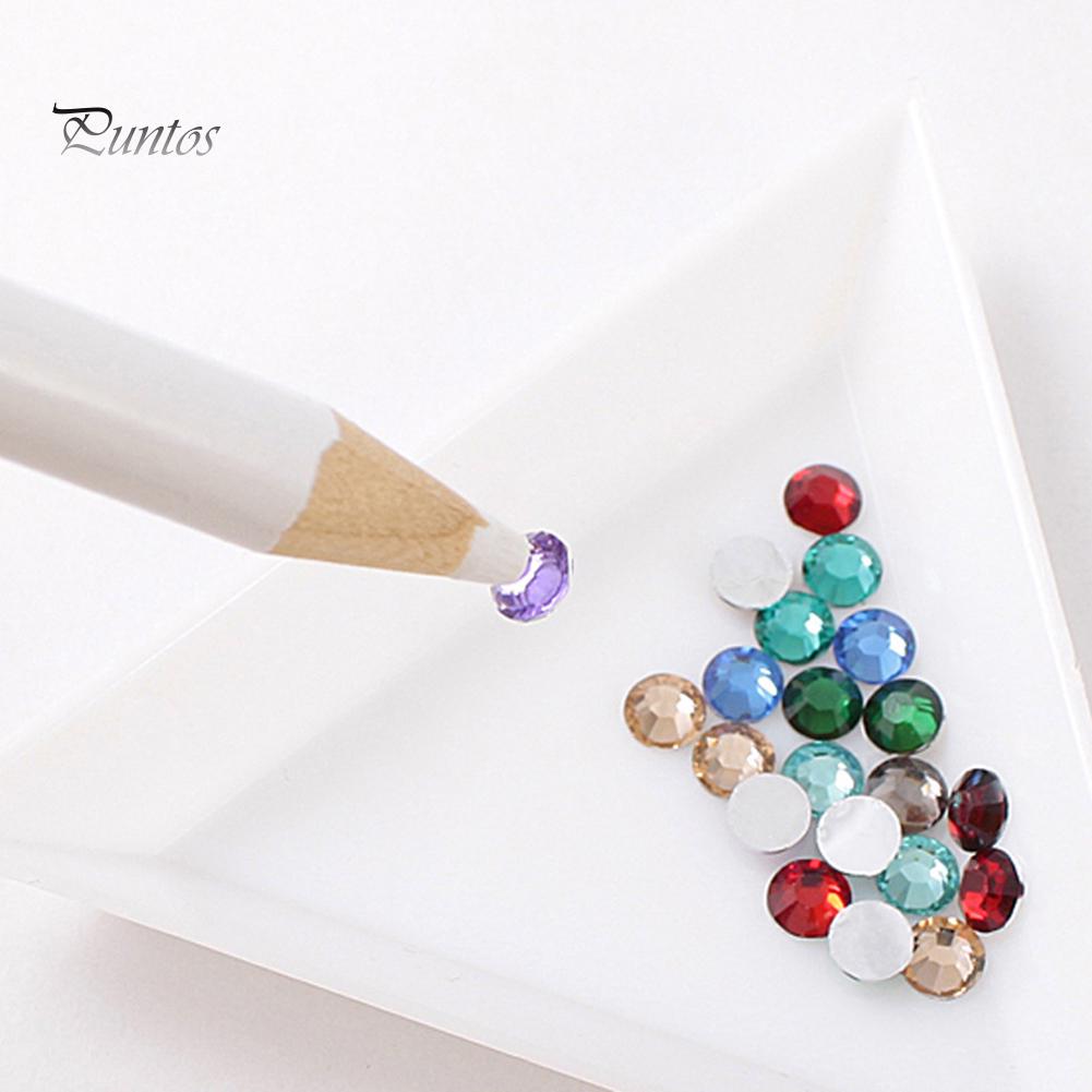 Puntos Nail Art DIY Стразы для сбора ювелирных изделий Инструмент для нанесения точек, восковой карандаш, набор ручек белый
