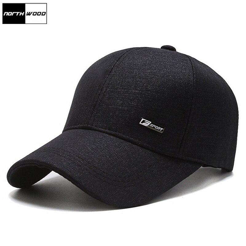 Брендовая спортивная бейсболка NORTHWOOD для мужчин, черная бейсболка Snapback для гольфа, мужские регулируемые кепки дальнобойщика 55-60 см 55-60 cm чёрный