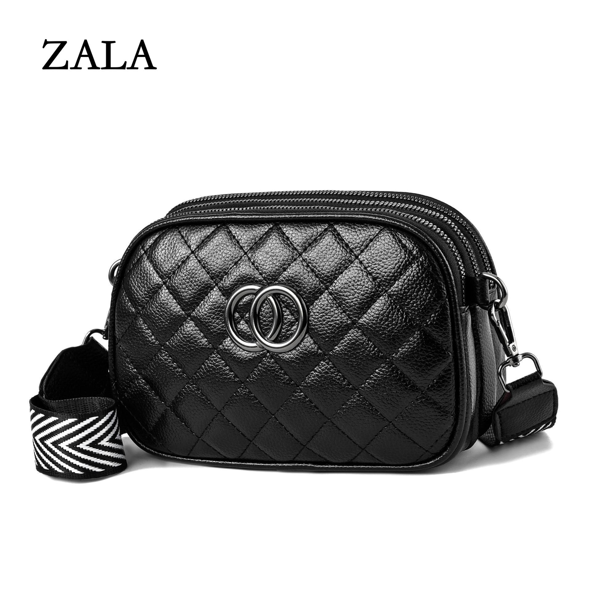 [Женская сумка] Женская сумка Oblique Span Bag, модная женская сумка через плечо Xiaoxiangfeng, трехслойная практичная мягкая кожаная ромба белый
