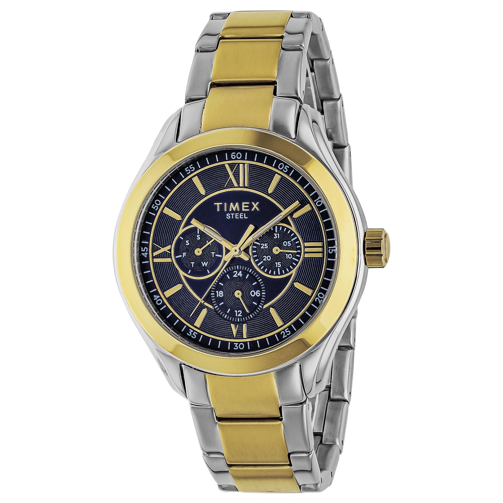 [TIMEX] Часы Timex Dress Black Dial из нержавеющей стали с минеральным стеклом, кварцевые, филиппинский бренд TW2V95500, мужские, золотые