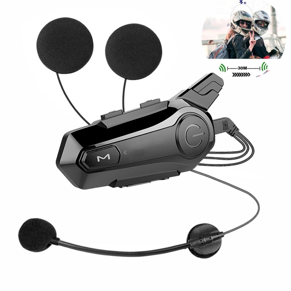 Мотоцикл Handsfree Bluetooth Шлем Наушники Стереогарнитура для сотового телефона GPS MP3 Музыкальный динамик красный
