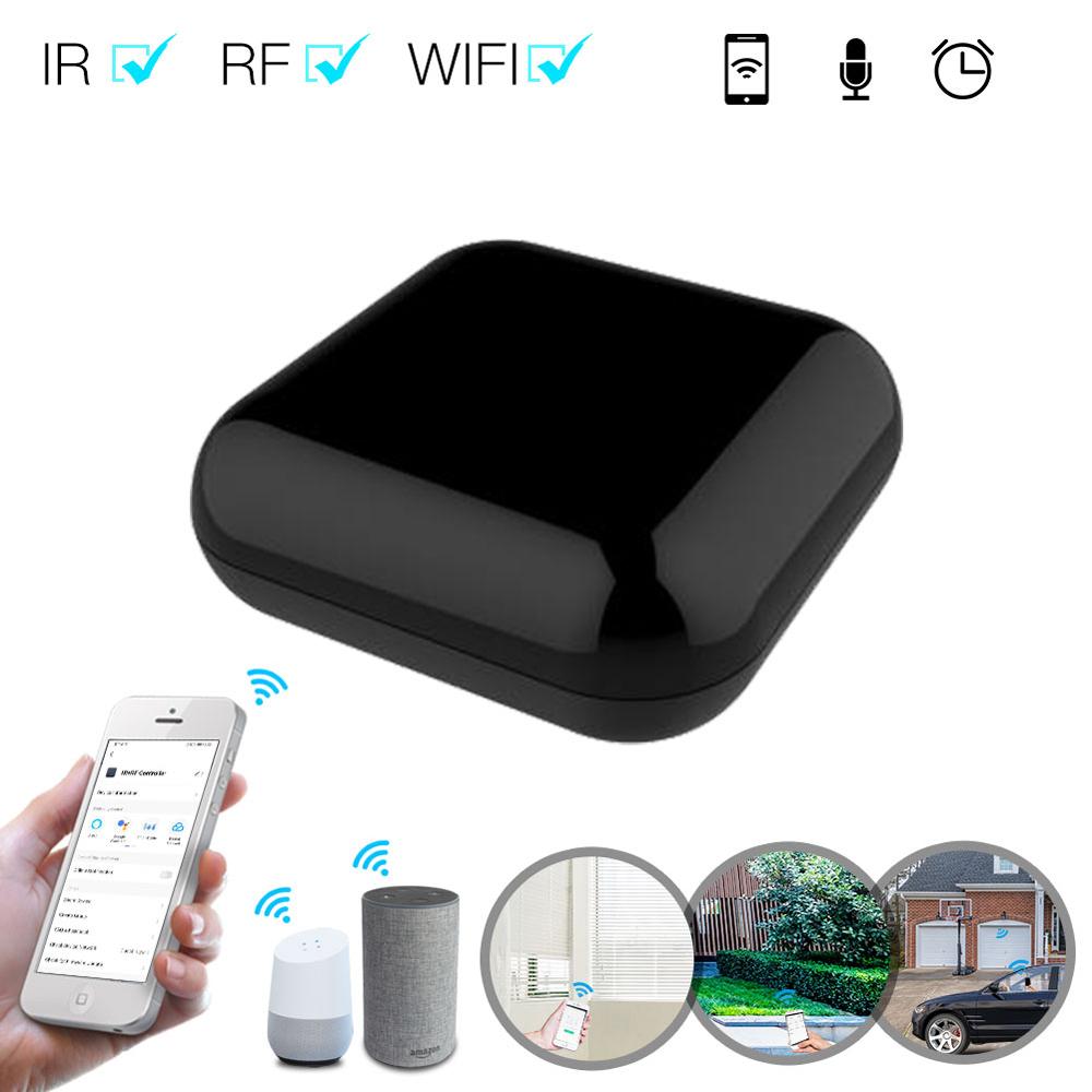  Joom WIFI IR RF Remote Универсальный контроллер Голосовое управление Интеллектуальная домашняя жизнь Универсальный пульт дистанционного управления чёрный