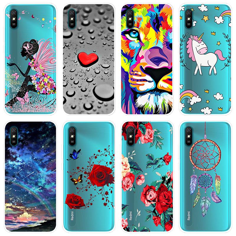 Для Xiaomi Redmi9A Redmi9A чехол Мягкая силиконовая задняя крышка чехол для телефона с героями мультфильмов For Redmi 9A белый