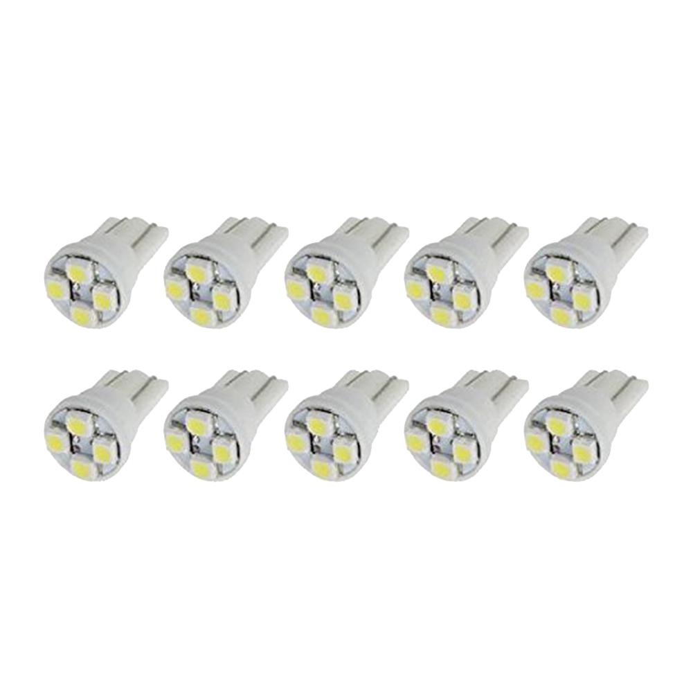 10 шт./компл. T10 194 168 W5W 4 SMD 3528 светодиодный автомобильный клиновой хвост приборной панели, лампа, многоцветный вариант белый