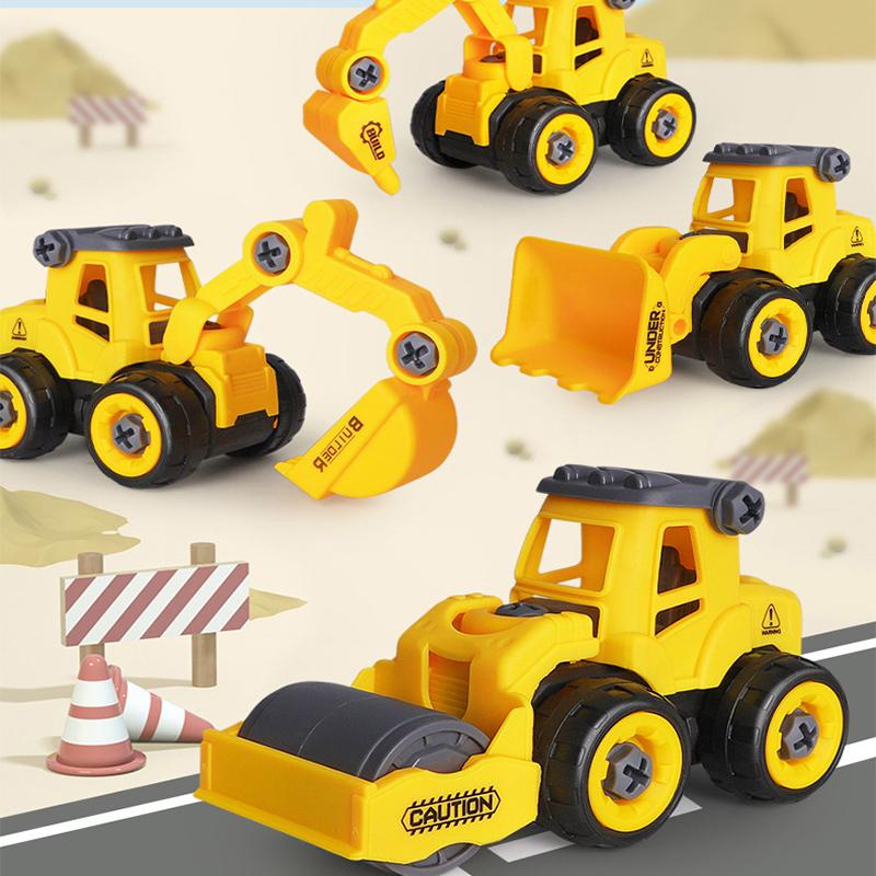 8 шт., инженерный автомобиль, игрушки для детей, DIY гайка, экскаватор, трактор, бульдозер, модели пожарных машин, детские игрушечные машины, игрушки для мальчиков, подарки
