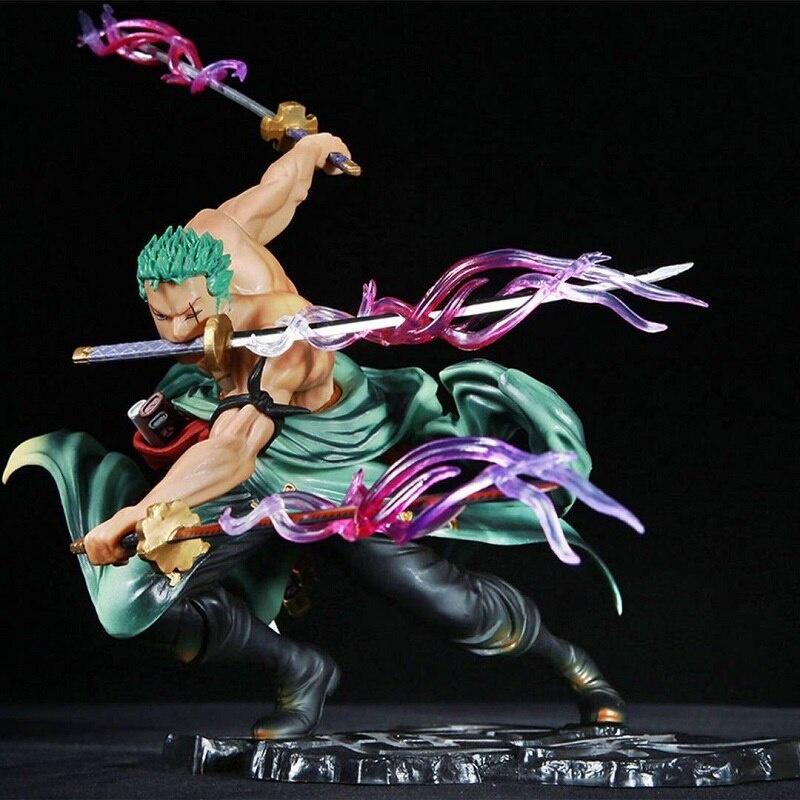 One Piece Banpresto Аниме Ророноа Зоро Standing Ver. Фигурка из ПВХ, коллекция моделей, игрушки, подарки для детей, 21 см