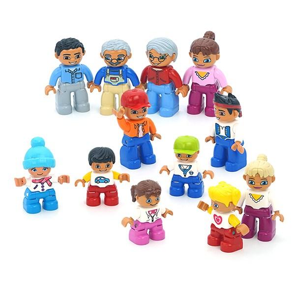 Набор фигурок Pi Lego Duple Family Play2, 12 шт., смешанный цвет