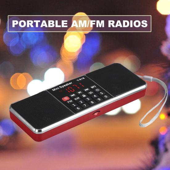 Мощное FM-радио Простое управление MP3-аудиоплеер Прочный мини-цифровой стереодинамик MP3-плеер чёрный