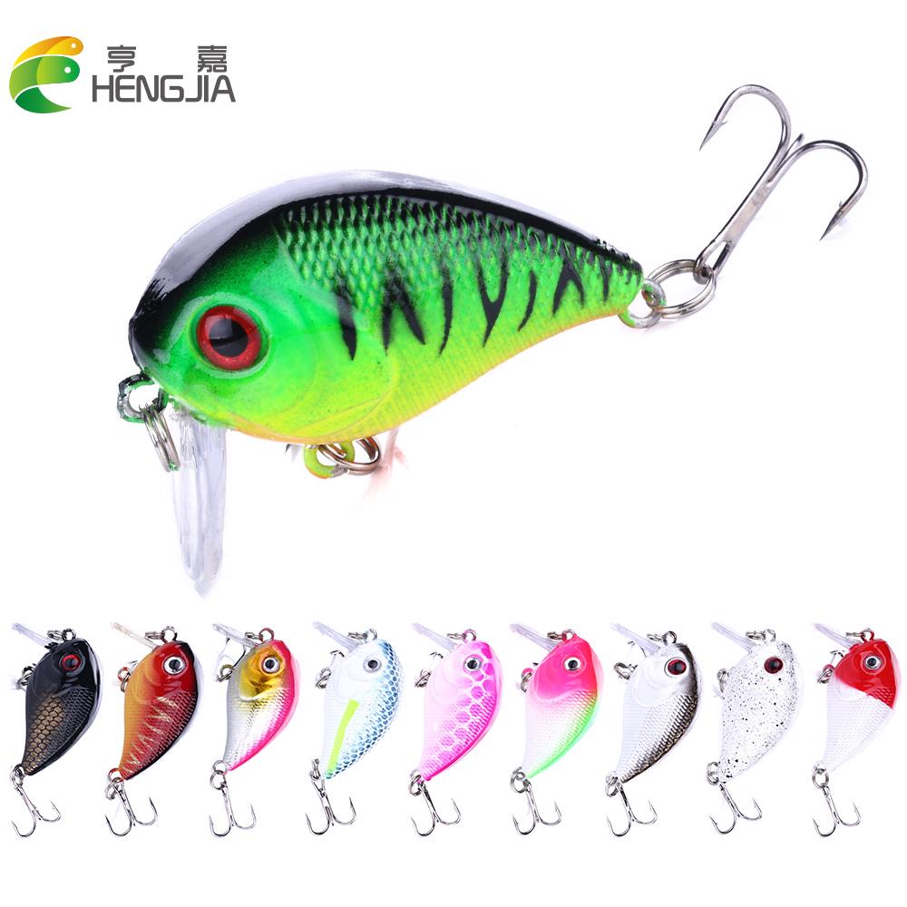Hengjia Crankbait Рыболовная приманка Жесткая наживка воблер Свимбейт Тройной рыболовный крючок Приманки для окуня и щуки Рыболовные снасти