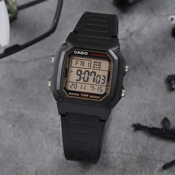 Водонепроницаемые цифровые часы Casio 800, срок службы батареи 10 лет, черные
