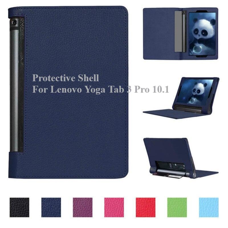  Защитный чехол для планшета Lenovo Yoga Tab 3 Pro 10.1 YT3-X90F X90L, чехол для tab3 Plus YT-X703f X703L, кожаный флип-чехол Flio из искусственной кожи темно-синий