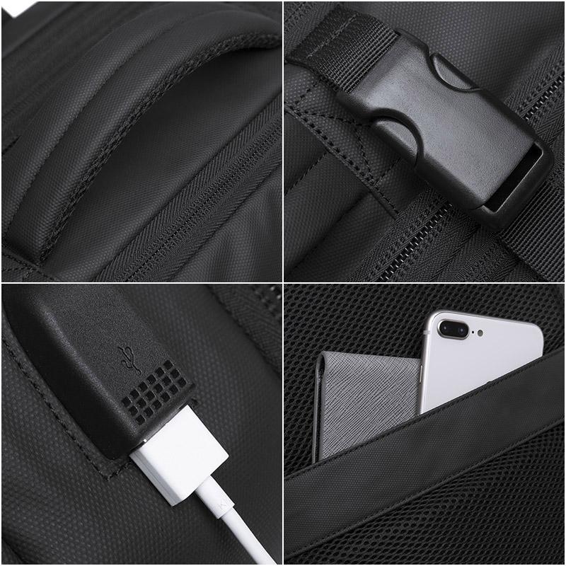 Дорожный рюкзак мужской деловой рюкзак школьный расширяемый USB сумка большая емкость 17.3 ноутбук водонепроницаемый модный рюкзак