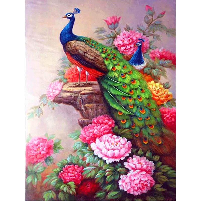 Набор алмазной мозаики  Красивый павлин 20X30CM